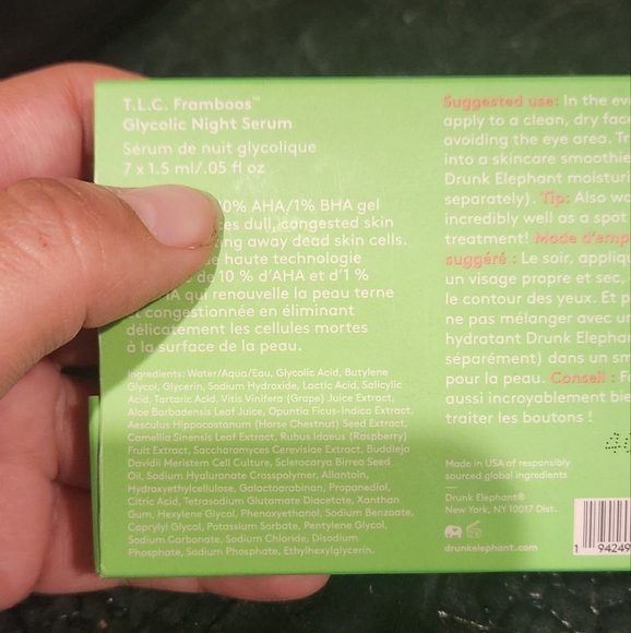 Drunk Elephant TLC Framboos Glycolic night serum - Picture 4 of 5